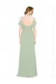 Lxue Chiffon Off the Shoulder Sleeveless Low Back Long Bridesmaid Dress Kent