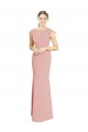Soft Chiffon Boat Neck Cap Sleeves Long Formal Dress / Bridesmaid Dress Kent