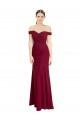Soft Chiffon Off the Shoulder Sleeveless Long Black Tie Prom Dress / Bridesmaid Dress Kent