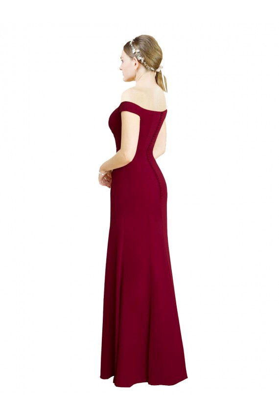 Soft Chiffon Off the Shoulder Sleeveless Long Black Tie Prom Dress / Bridesmaid Dress Kent