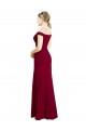Soft Chiffon Off the Shoulder Sleeveless Long Black Tie Prom Dress / Bridesmaid Dress Kent
