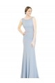Soft Chiffon Boat Neck Sleeveless Low Back Long Bridesmaid Dress Kent