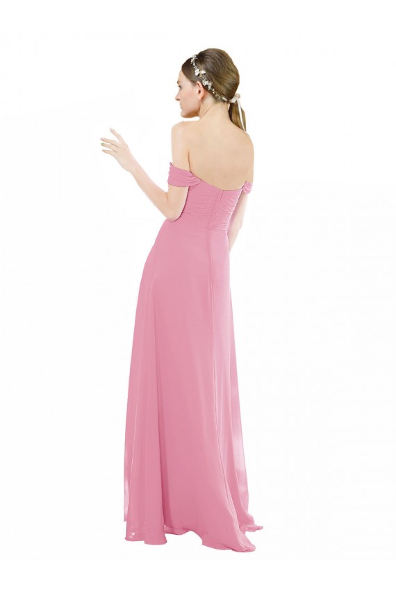 Soft Chiffon Off the Shoulder Cap Sleeves Long Formal Dress / Bridesmaid Dress Kent