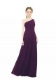 Chiffon One Shoulder Sleeveless Long Bridal Party Dress / Evening Dress Kent