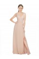 Luxe Chiffon V-Neck Sleeveless Long Bridesmaid Dress / Evening Dress Kent