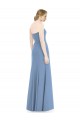 Soft Chiffon Sweetheart Sleeveless Dusty Blue Long Bridesmaid Dress Kent