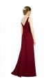 Chiffon V-Neck Sleeveless Burgundy Long Bridesmaid Dress / Evening Dress Kent