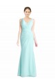 Soft Chiffon & Lace V-Neck Sleeveless Long Bridesmaid Dress Kent
