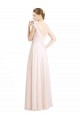 Soft Chiffon & Lace Sweetheart Sleeveless V-Back Long Bridesmaid Dress Kent