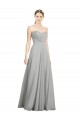 Soft Chiffon Sweetheart Sleeveless Low Back Long Bridesmaid Dresses Kent