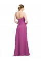 Soft Chiffon Sweetheart Sleeveless Low Back Long Bridesmaid Dress Kent