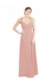 Chiffon Sweetheart Sleeveless Keyhole Back Long Bridesmaid Evening Dress Kent