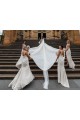 Soft Chiffon V-Neck Sleeveless Low Back Long Bridesmaid Dress Kent