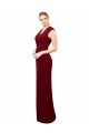 Soft Chiffon V-Neck Sleeveless Keyhole Back Long Prom Dress / Bridesmaid Dress Kent