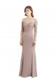 Soft Chiffon & Lace Sweetheart Half Sleeves Keyhole Back Long Bridesmaid Dress Kent