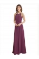 Chiffon Sweetheart Sleeveless Keyhole Back Long Bridesmaid Dress / Evening Gowns Kent
