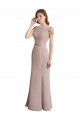 Soft Chiffon & Lace Scoop Neck Cap Sleeves Long Formal Dress / Bridesmaid Dress Kent