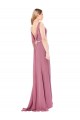 Soft Chiffon Sweetheart Sleeveless Low Back Long Prom Dress / Bridesmaid Dress Kent