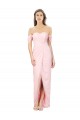 Soft Chiffon Off the Shoulder Sleeveless High Low Bridesmaid Dress Kent