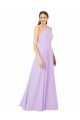 Soft Chiffon One Shoulder Sleeveless Lilac Long Formal Evening Gown / Bridesmaid Dress Kent
