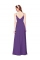 Soft Chiffon High Neck Sleeveless Plum Purple Long Bridesmaid Dress Kent
