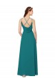 Soft Chiffon High Neck Sleeveless Open Back Long Bridesmaid Dress Kent