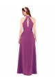 Soft Chiffon V-Neck Sleeveless Keyhole Back Long Bridesmaid Dress Kent