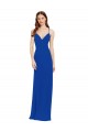 Soft Chiffon Spaghetti Straps Sleeveless Keyhole Back Long Bridesmaid Dress / Formal Dress Kent