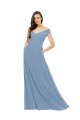 Chiffon Off the Shoulder Sleeveless Long Bridesmaid Dress / Evening Gowns Kent