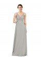 Soft Chiffon V-Neck Sleeveless Long Bridesmaid Dress Kent