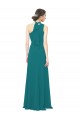 Soft Chiffon One Shoulder Sleeveless Hunter Long Bridesmaid Dress Kent