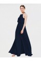 Chiffon Halter Neck Sleeveless Long Floor Length Formal Dress / Bridesmaid Dress Kent