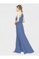 Chiffon Halter Neck Sleeveless Long Floor Length Formal Dress / Bridesmaid Dress Kent