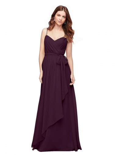 Soft Chiffon V-Neck Sleeveless Long Bridesmaid Dress / Formal Dress Kent