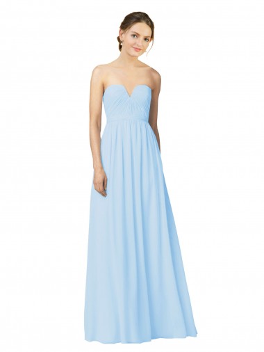 Soft Chiffon Sweetheart Sleeveless Long Formal Dress / Bridesmaid Dress Kent