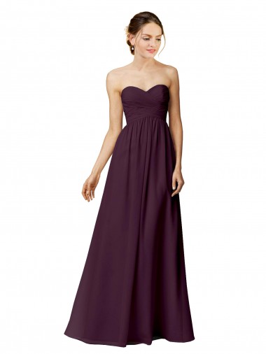 Chiffon Sweetheart Sleeveless Long Bridesmaid Dress / Evening Dress Kent