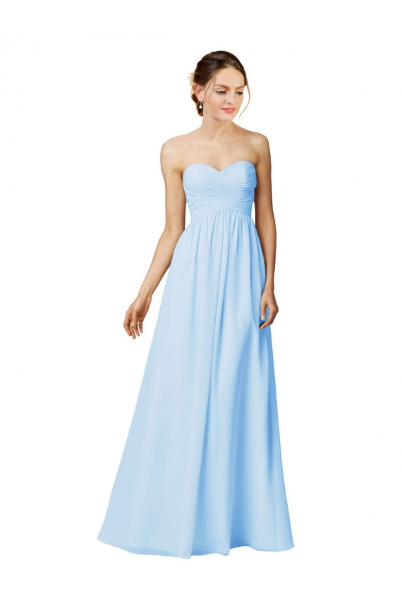 Chiffon Sweetheart Sleeveless Long Bridesmaid Dress / Evening Dress Kent