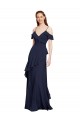 Chiffon Off the Shoulder Sleeveless Long Formal Dresses / Bridesmaid Dresses Kent