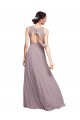 Chiffon V-Neck Sleeveless Open Back Long Wedding Guest Dress Kent