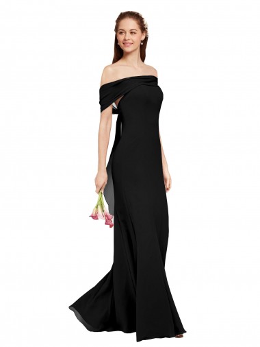 Soft Chiffon Off the Shoulder Sleeveless Long Prom Dress / Bridesmaid Dress Kent