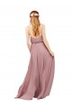 Chiffon Spaghetti Straps Sleeveless Long Bridesmaid Dress / Evening Dress Kent