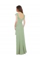 Soft Chiffon Sweetheart Cap Sleeves Low Back Long Bridesmaid Dress / Formal Dress Kent