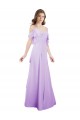 Soft Chiffon Off the Shoulder Cold Shoulder Long Formal Dress / Bridesmaid Dress Kent