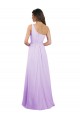 Chiffon One Shoulder Sleeveless Long Bridesmaid Dress / Evening Dress Kent