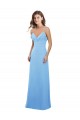 Soft Chiffon Spaghetti Straps Sleeveless Keyhole Back Long Bridesmaid Dress Kent