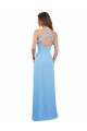Soft Chiffon Spaghetti Straps Sleeveless Keyhole Back Long Bridesmaid Dress Kent