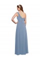 Chiffon One Shoulder Sleeveless Long Formal Dress / Bridesmaid Dress Kent