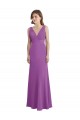 Soft Chiffon V-Neck Sleeveless Low Back Dahlia Long Bridesmaid Dress Kent