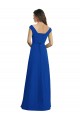 Chiffon V-Neck Sleeveless Royal Blue Long Bridesmaid Dress / Evening Dress Kent