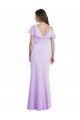 Soft Chiffon V-Neck Cold Shoulder V-Back Long Bridesmaid Dresses Kent